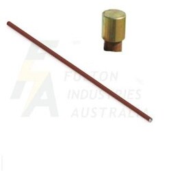 Earth rod - 19mm x 1800 mm long copper plated earth rod with a fixed driving head
